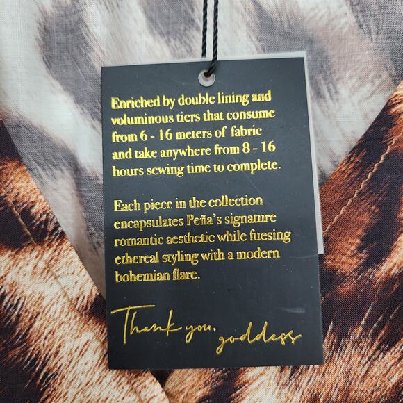 Erika Pena Farrah Sahara Animal Print Wrap Tie Waist Maxi Dress Size M/L - Picture 7 of 8